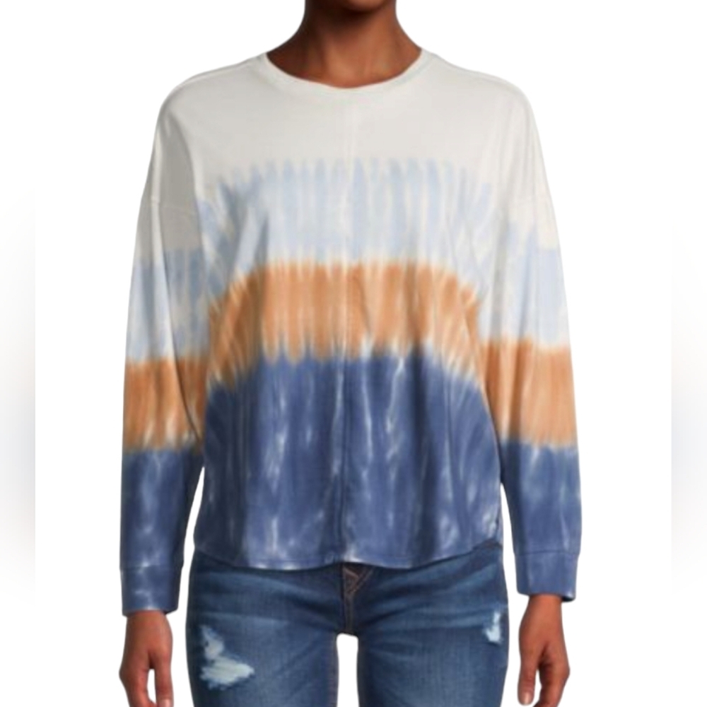 Madewell Delancy Dip Tie-Dye Long Sleeve Shirt Size M
